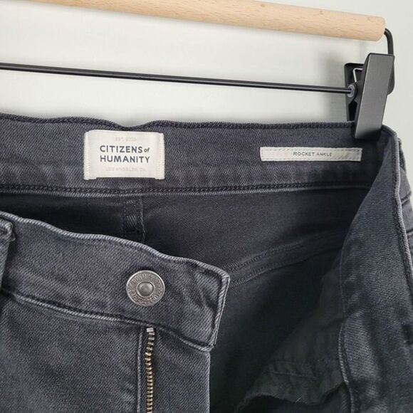 Citizens Of Humanity Size 27 Rocket Ankle Mid Rise Skinny Jeans Black - Picture 12 of 12